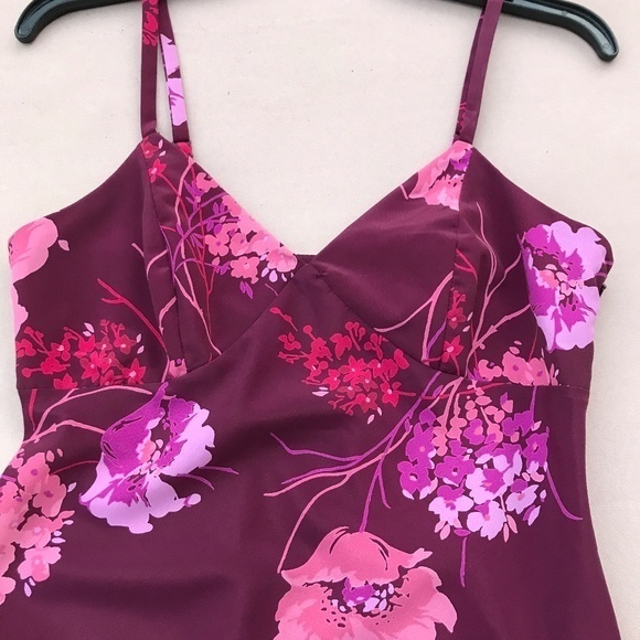 NWT ASO Express Midi Floral Midi‎ Slip Dress Rare Vintage y2k Hogwarts Yule Ball - Picture 7 of 11